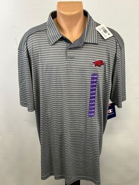 Champion Arkansas Razorback short sleeve polo shirt.  XXL (NWT)